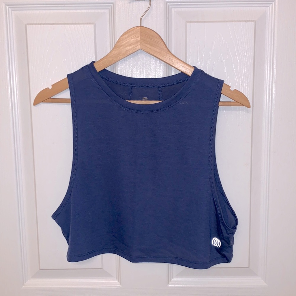 Blue workout crop top